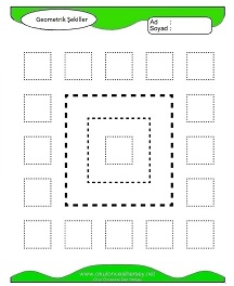 Geometrik Şekiller Çalışma Sayfaları